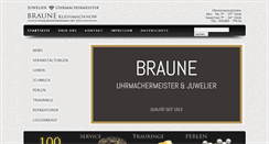 Desktop Screenshot of juwelierbraune.de